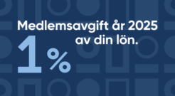 Medlemsavgiften är en procent år 2025